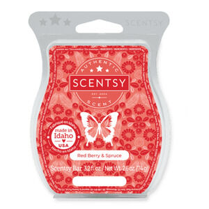 Scentsy Red Berry & Spruce Wax Bar 2.6 oz Retired Holiday Wax Melt